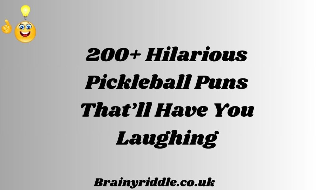 Pickleball Puns