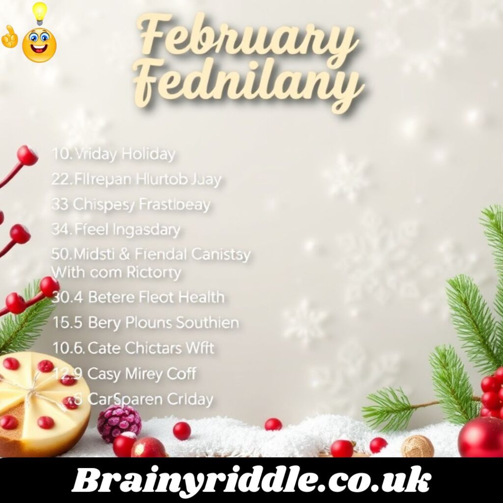 February food holidays list