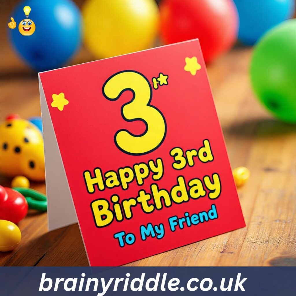 3rd Birthday Wishes for Boy from Friend 🎉