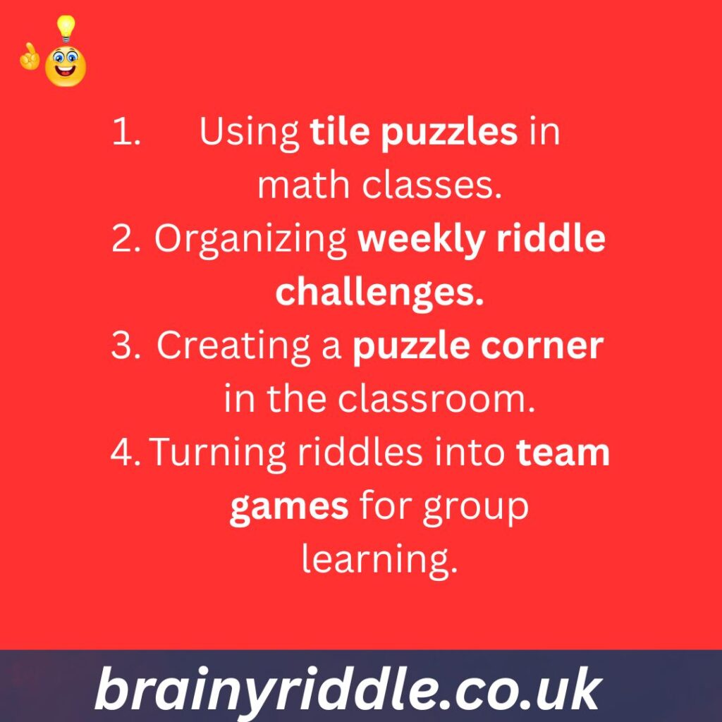 Puzzle Riddles Activity Ideas for Schools